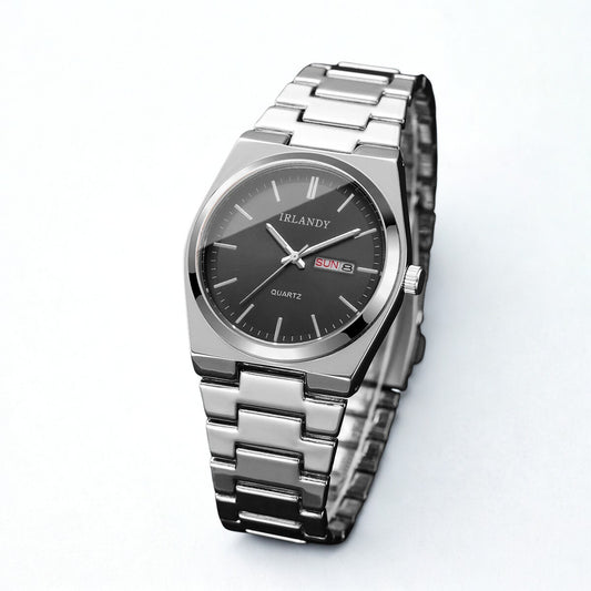 Reloj de acero con cristal templado