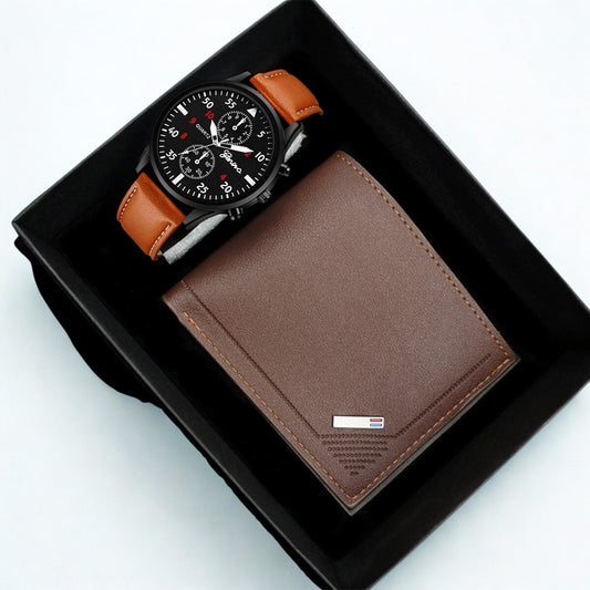 Set Reloj y cartera de cuero